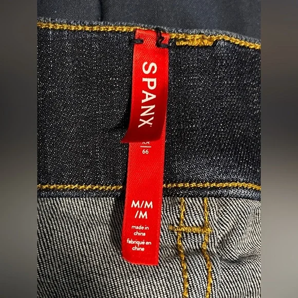 Spanx Ankle Skinny Jeans Midnight Shade Denim Pull-on 20342R sz Medium - Picture 6 of 12